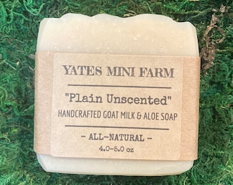Plain Unscented All Natural Goat Milk Soap Bar