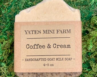 Coffee & Cream Exfoliating Goat Milk Soap Bar