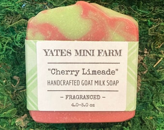 Cherry Limeade Goat Milk Soap Bar