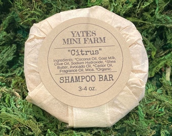 Citrus Scented Goat Milk Shampoo Bar
