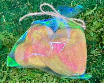 Strawberries & Champagne Scented Heart Shaped Goat Milk Soap 2-Pack