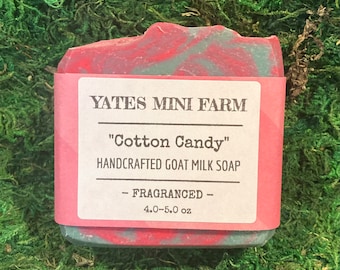 Cotton Candy Goat Milk Soap Bar