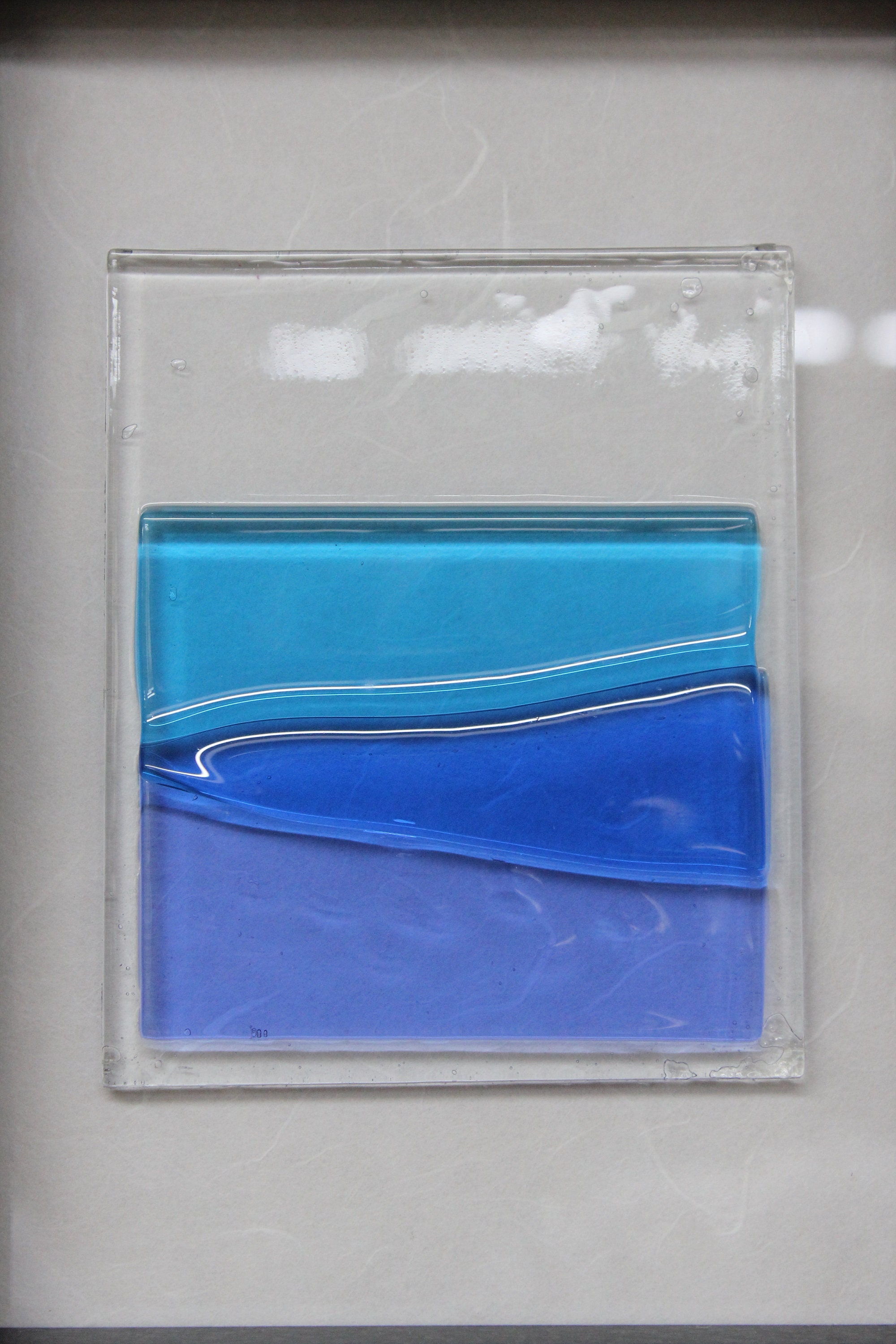 Glass art frame Color of water Glass fused Glass framed Etsy Polska