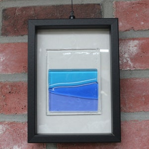 Glass art frame, Color of water, Glass fused, Glass framed decoration, Glass Framed,glass art