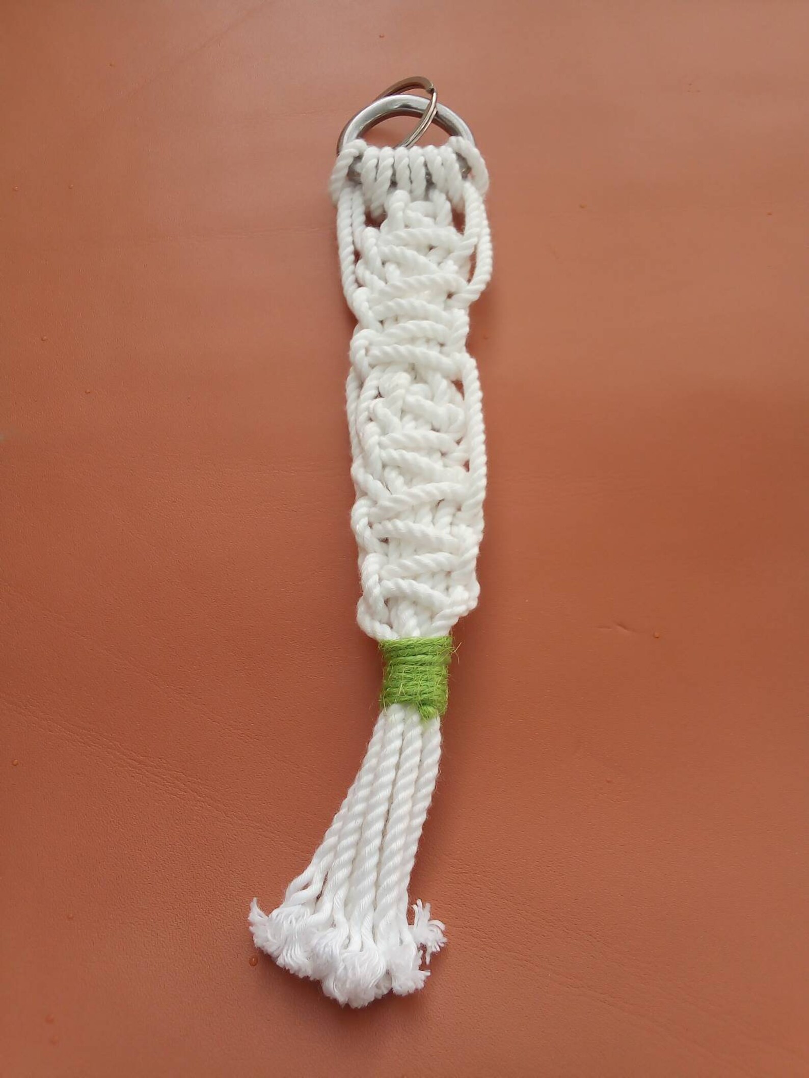 Stylish Macrame Keychain With Bead or Jute Pop of Colour Detail to Keep