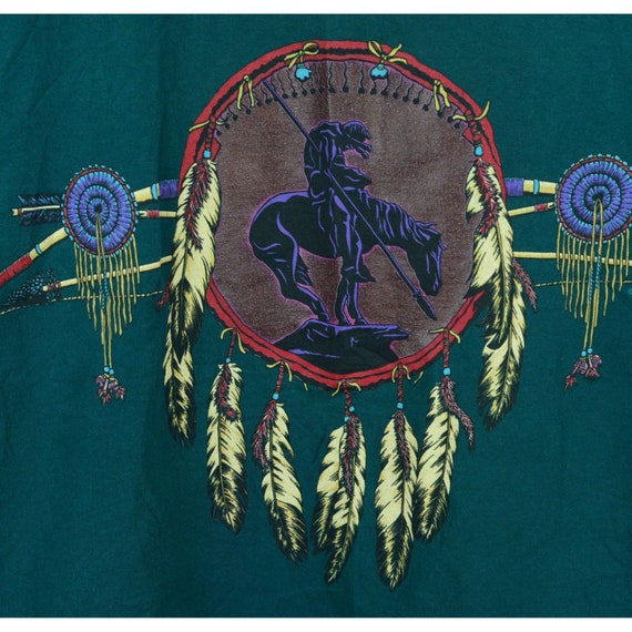 1994 Habitat Men's XL Aboriginal Art Single Stitch VT… Gem