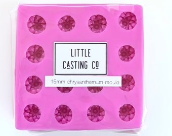 15mm Chrysanthemum flower stud earring silicone mould