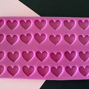 15mm heart stud silicone mould - resin mould