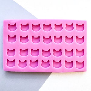 Cat stud earring silicone mould/mold
