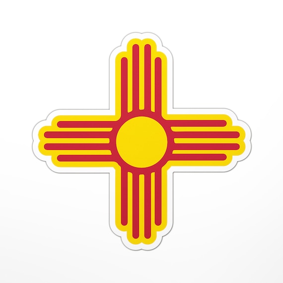 Zia Sun New Mexico Flag Symbol Sticker Native American Etsy