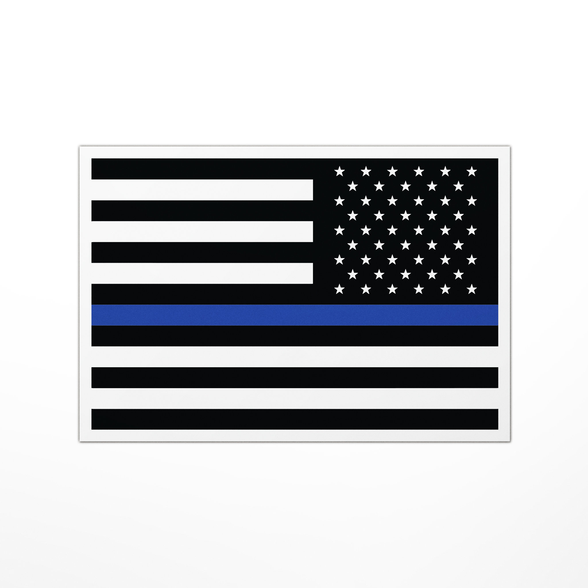 Reverse Thin Blue Line Flag Sticker (fallen Officer, Police, DOC ...