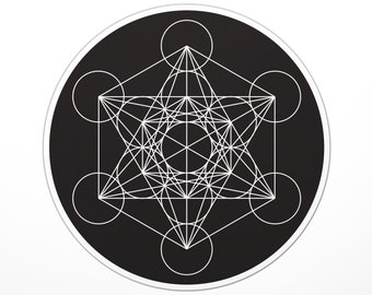 Metatron's Cube - Vinyl Sticker Decal - Sacred Geometry Magick Magic ...