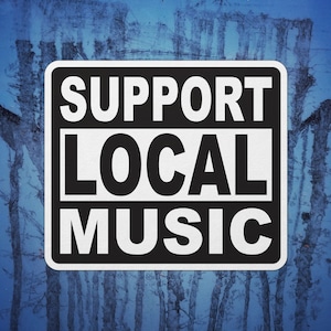 Keep It Local Support Local Music Sticker (Musician, Club, Stage, Band, Love)
