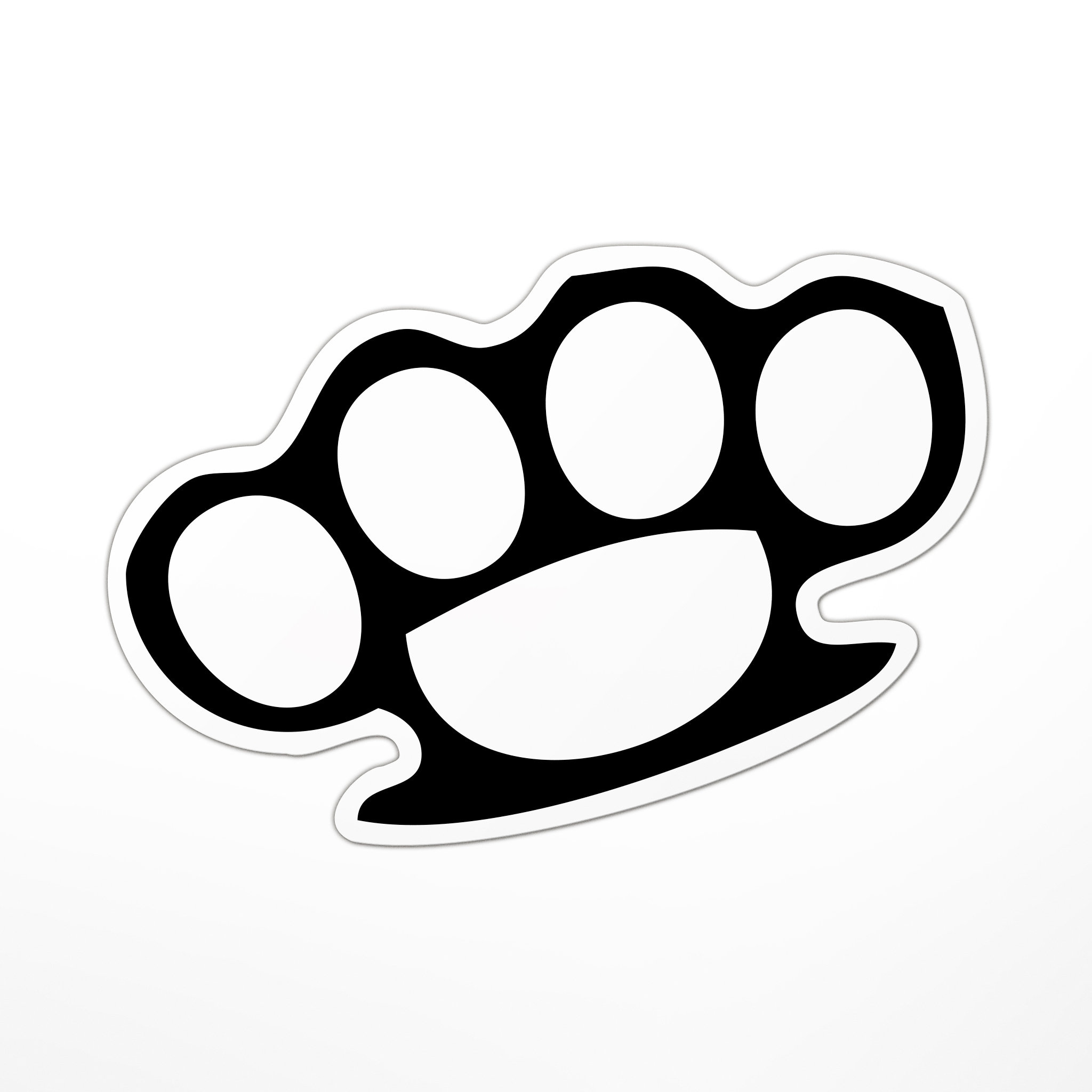 BRASS KNUCKLES PUÑO AMERICANO PEGATINA JDM TUNING VINYL DECAL STICKER -  CORTE (Cobre Metalico)