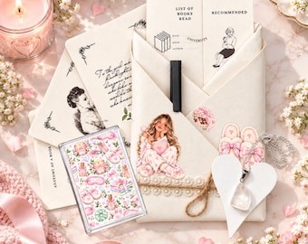 Blind Date With a Book – Self Love Gift Set with Scrapbook Kit, Reading Gift, Self Love Design, Bookish Gift, Gift for Her,