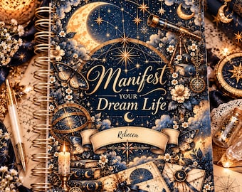 Personalised Manifestation Journal, Dream Life Planner, Guided Journal with Prompts, Manifest Your Dream Life, Manifesting Techniques