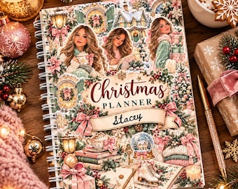 Personalised Christmas Planner, Festive Organiser, Gift for Christmas Lover
