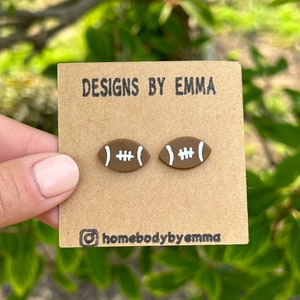 Football Stud Earrings, Football Earrings, Stud Earrings, Clay Earrings