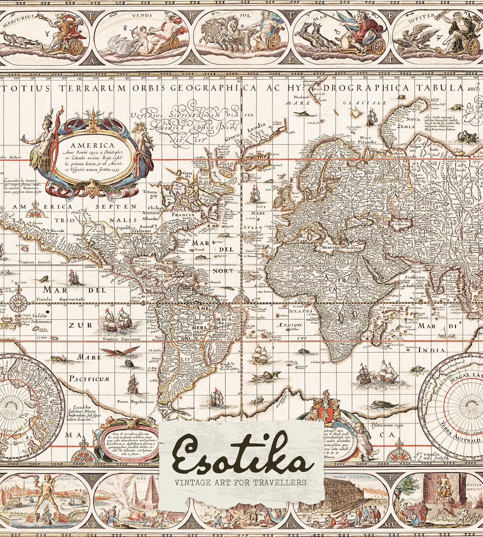 Old World Map Print Vintage Nautical - Il Fullxfull.4378615108 Hhv2 