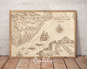 Nautical Map Printable - Etsy