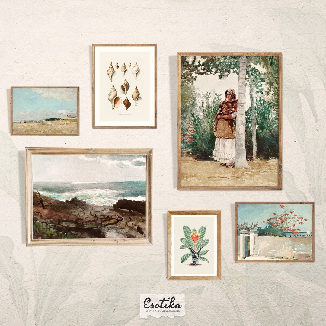 Coastal Gallery Wall Set of 6 Prints / Tropical Beach Print / PRINTABLE ...