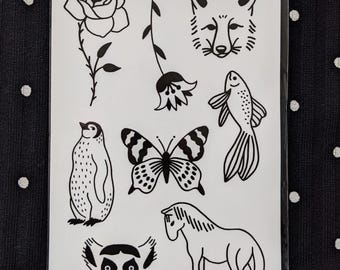 Temporäre Tattoos / Blätter