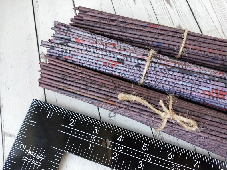Set of 100 newspaper tubes with newspaper print for weaving Etsy