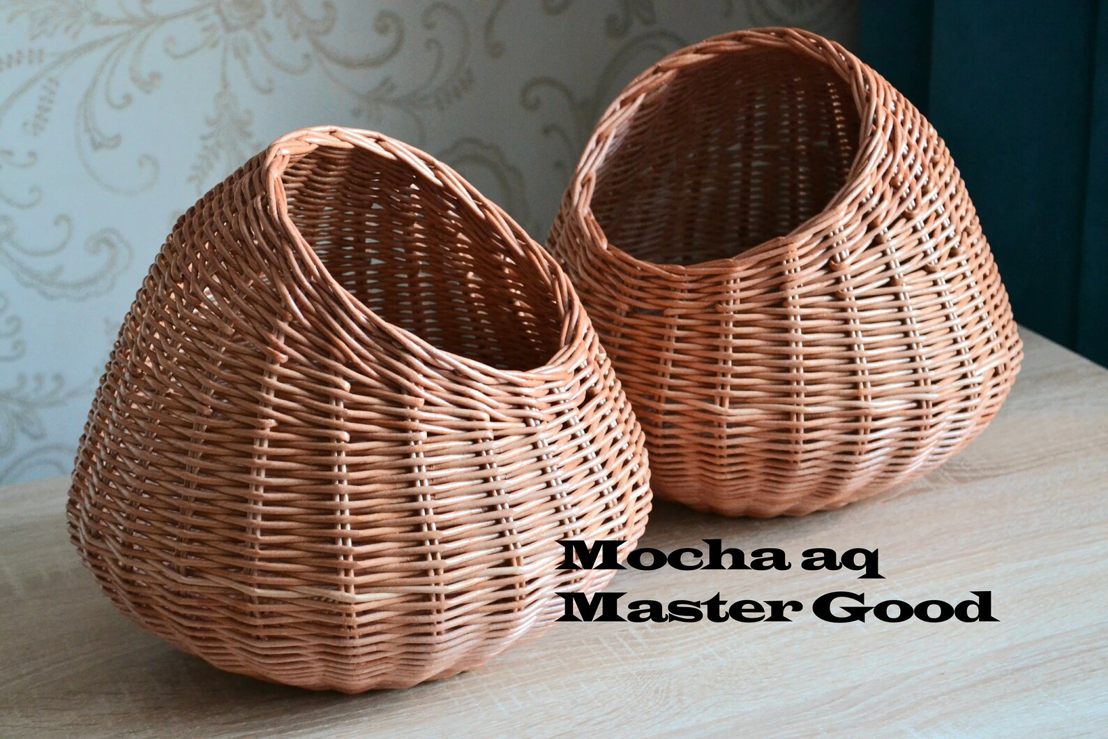 Set of two baskets for storing potatoes and onions. Wicker Etsy