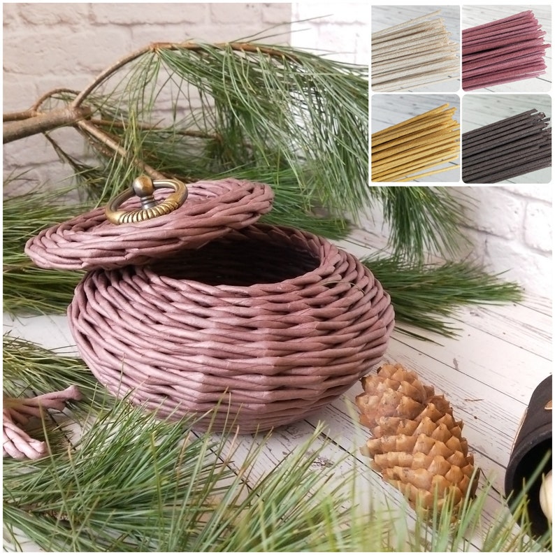 Jewelry house. Decorative gift box Small wicker baskets with lid Vintage jewelry box Valentine gift for her