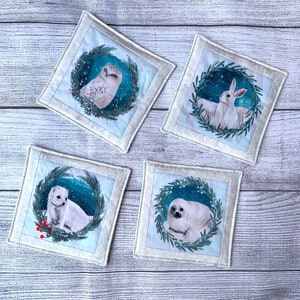Winter Animal Coasters