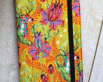 Quilted Notebook Cover - Eco Notebook Gift, Fabric Notebook, Fabric Journal, Cloth Notebook, Quilted Journal, Travelers Notebook Handmade