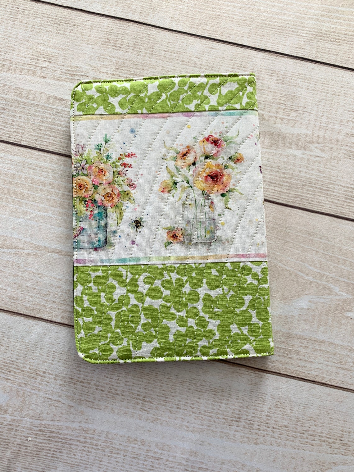 Quilted Notebook Cover - Eco Notebook Gift, Fabric Notebook, Fabric ...