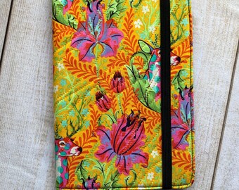 Quilted Notebook Cover - Eco Notebook Gift, Fabric Notebook, Fabric Journal, Cloth Notebook, Quilted Journal, Travelers Notebook Handmade