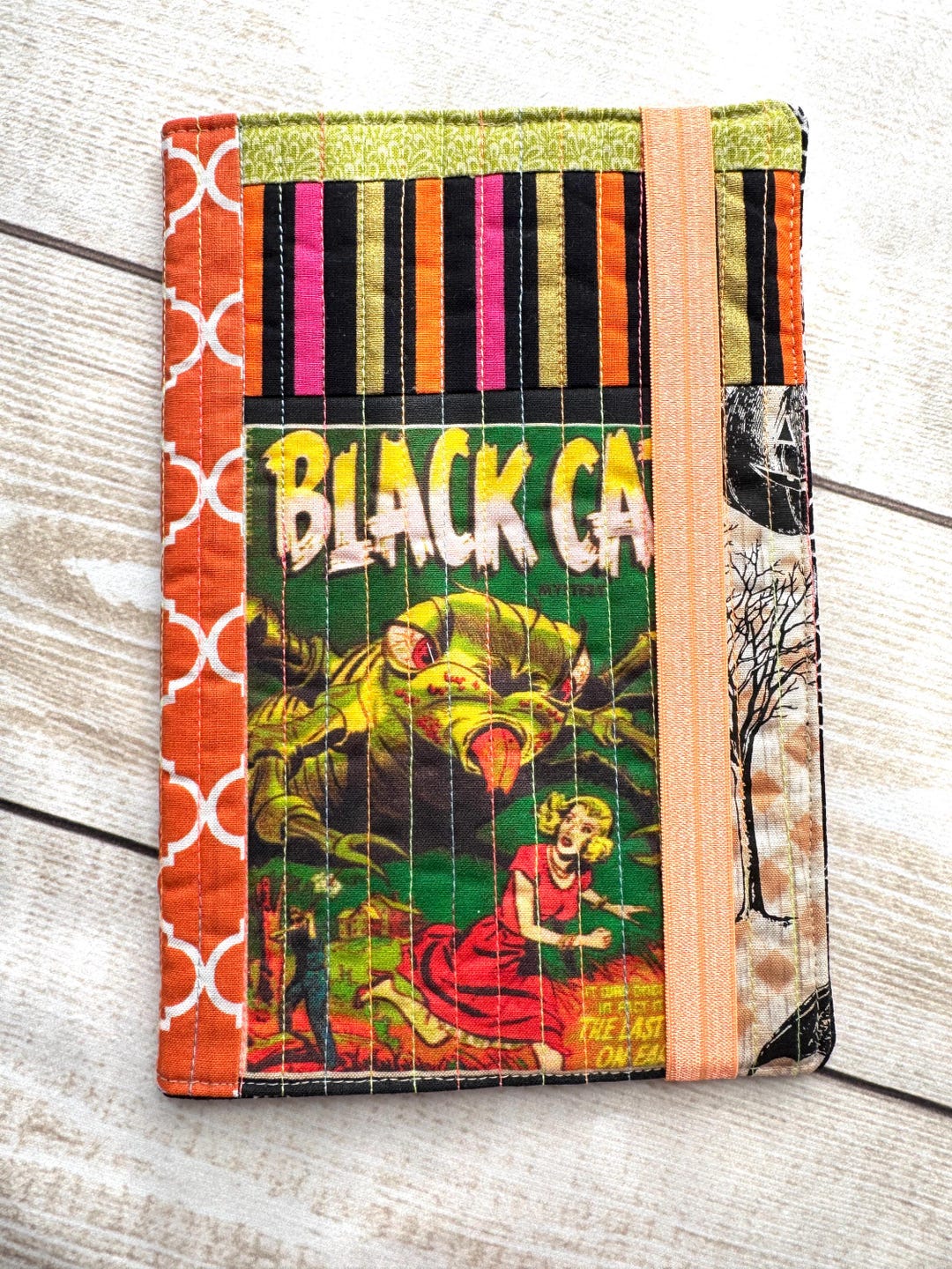 Quilted Notebook Cover - Eco Notebook Gift, Fabric Notebook, Fabric ...