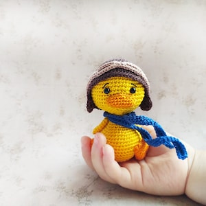 Crochet tiny duck cute gift car accessories Car hanging charm of rear view mirror keepsake for him image 6