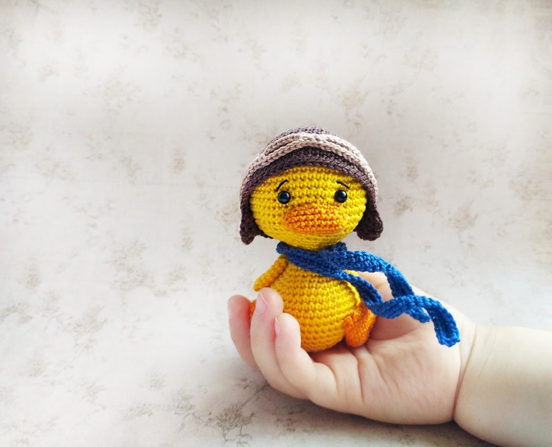 Crochet tiny duck cute gift car accessories Car hanging charm of rear view mirror keepsake for him image 6