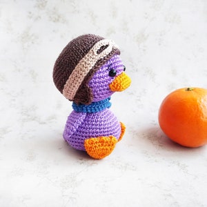 Crochet tiny duck cute gift car accessories Car hanging charm of rear view mirror keepsake for him image 7