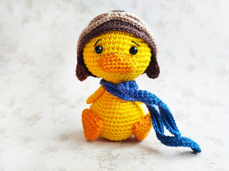 Crochet tiny duck cute gift car accessories Car hanging charm of rear view mirror keepsake for him image 4