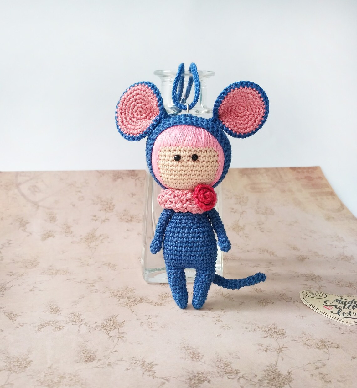 Crochet Doll Mouse Pattern PDF Cute Keychain DIY Kawaii - Etsy
