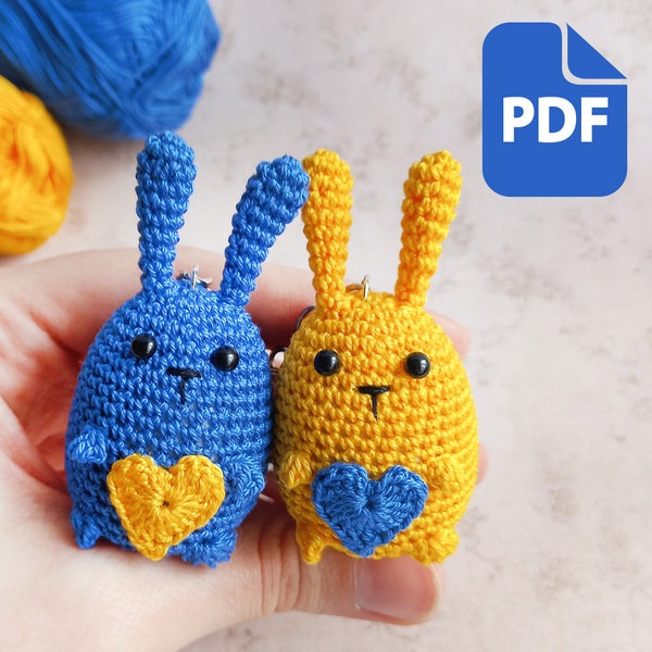 Motif lapin au crochet, lapin Amigurumi bricolage, téléchargement instantané PDF, fait main avec amour d'Ukraine