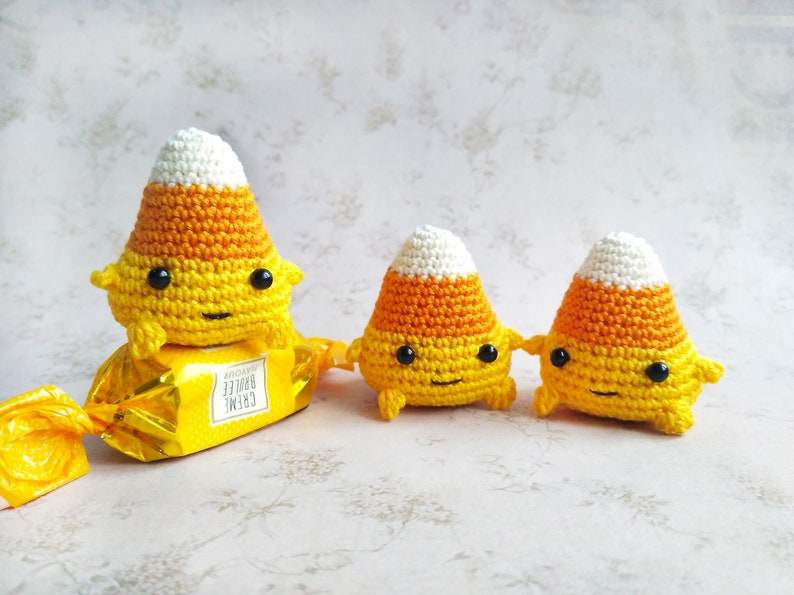 Mini Candy Corn Amigurumi Easy Crochet Pattern PDF Instant Etsy