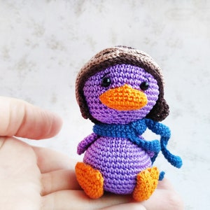 Crochet tiny duck cute gift car accessories Car hanging charm of rear view mirror keepsake for him image 10