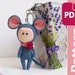 Crochet Doll Mouse Pattern PDF Cute Keychain DIY Kawaii - Etsy