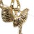 14k Gold Plated Rooster Pendant With 24" Chain – 2-Tone Yellow, Rose, White – Made In USA