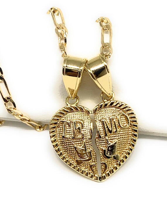 Gold Plated Yellow te Amo Heart Split 