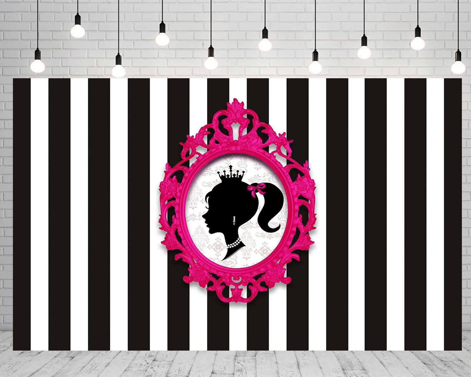 Black Barbie Backdrop for Girls Birthday Party Decorations - Etsy