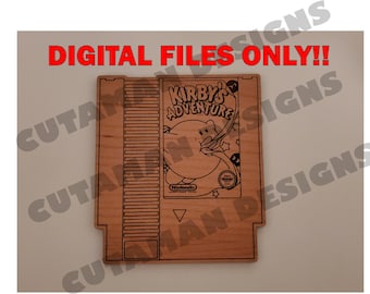 NES- Game Cartridge Coaster-Kirby's Adventure-DIGITAL files ONLY!!