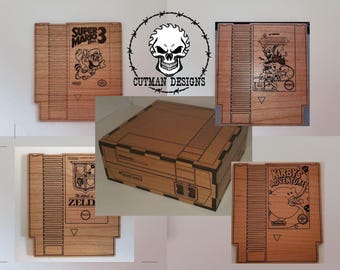 Video Game Console Box with Game Coasters-DIGITAL-FILES ONLY