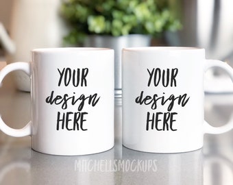 Two Mugs Mockup Etsy