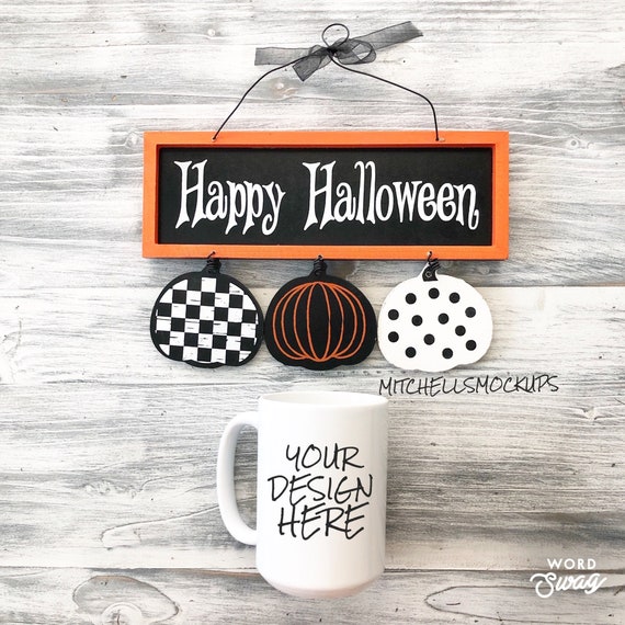 Halloween Coffee Cup Mockup Halloween Mug Mockup 15oz Mug Etsy